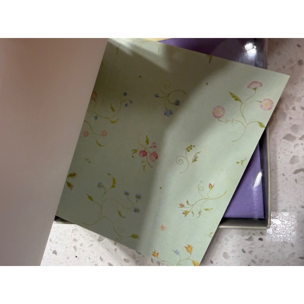 K&Company NEW Scrapbook Lavender Fabric Post-bound Set 6x6in w Paper Stack VTG - Picture 6 of 6